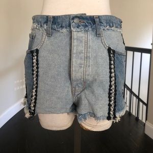 Carmar reworked distressed Jean shorts